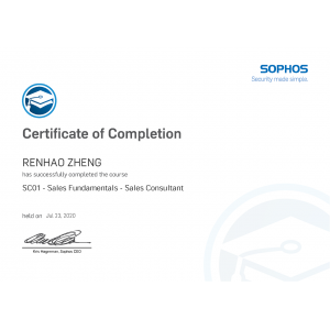 SC01 - Certificate of Completion