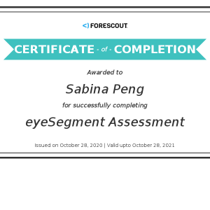 Forescout-Sabina Peng_eyeSegment Assessment_Certificate