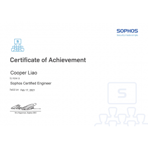 Sophos-Sophos Certified Engineer-Cooper